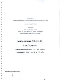 Pendahuluan dan Capaian: Bahasa Indonesia, Matematika